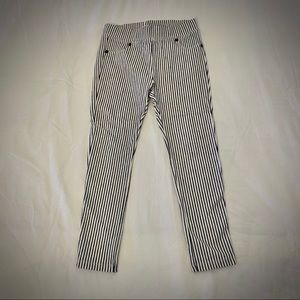 Zara Girls size 8 striped stretchy slim leggings